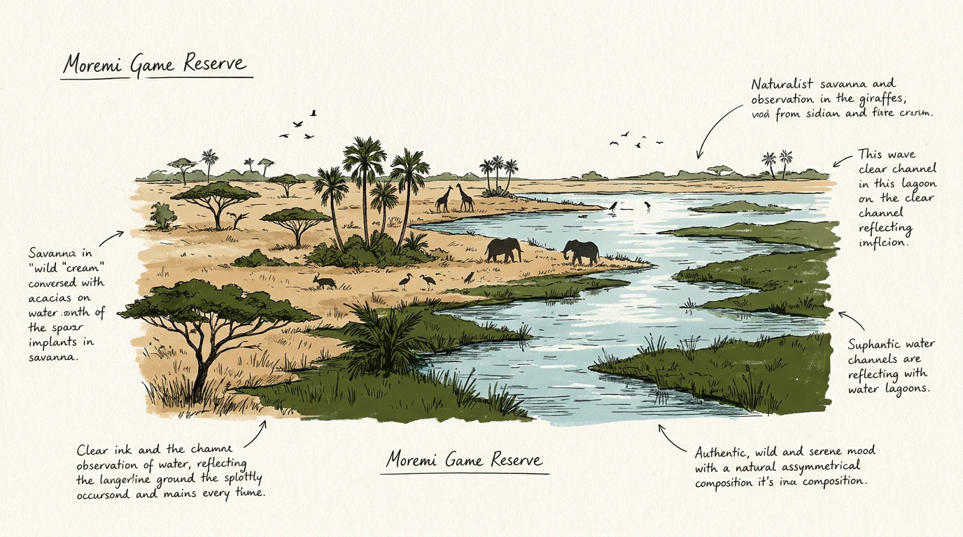 Faune et paysages de la réserve de Moremi au Botswana