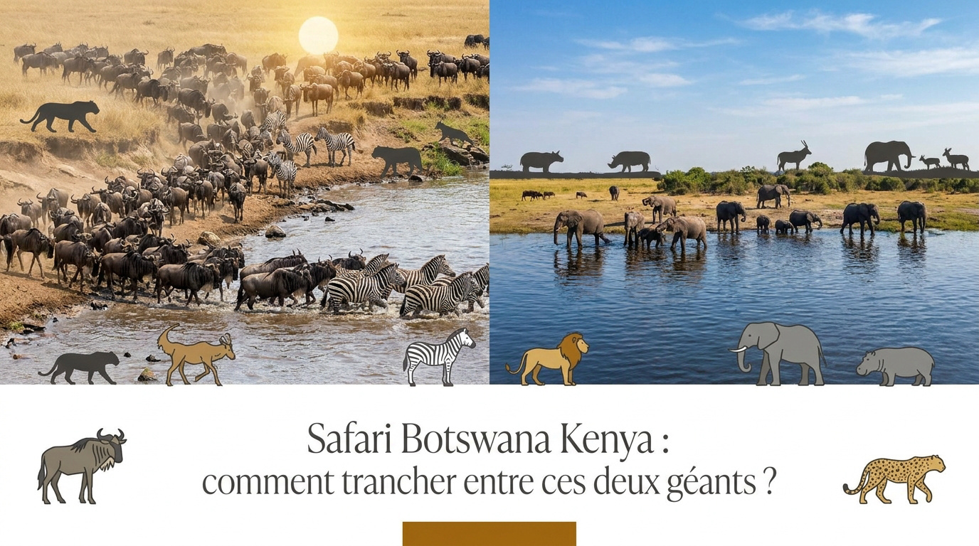 Comparatif safari entre les paysages du Kenya et du Botswana